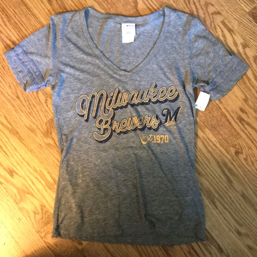 Milwaukee Brewers short sleeve v-neck shirt